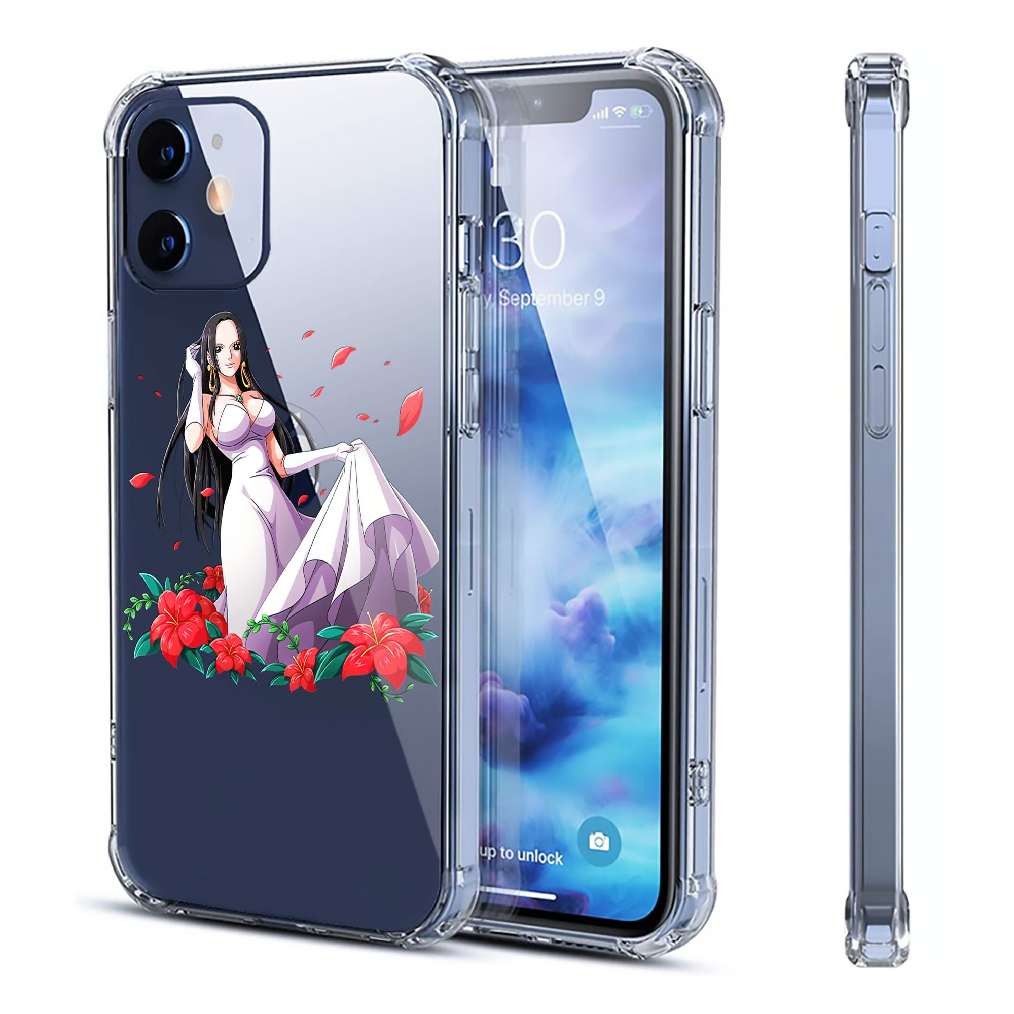 （画像用） ワンピース ボア・ハンコック ONE PIECE Boa·Hancock 【iPhone 12シリーズ対応】透明スマホケース（クリアソフトケース）